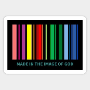 Rainbow Barcode: Made In The Image Of God Magnet